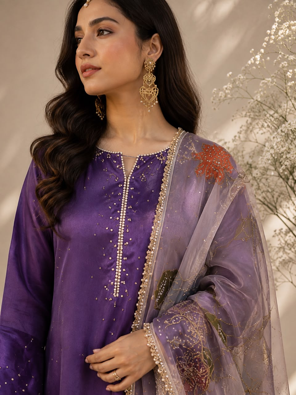 A canvas of delicate florals, intricate handwork & timeless elegance