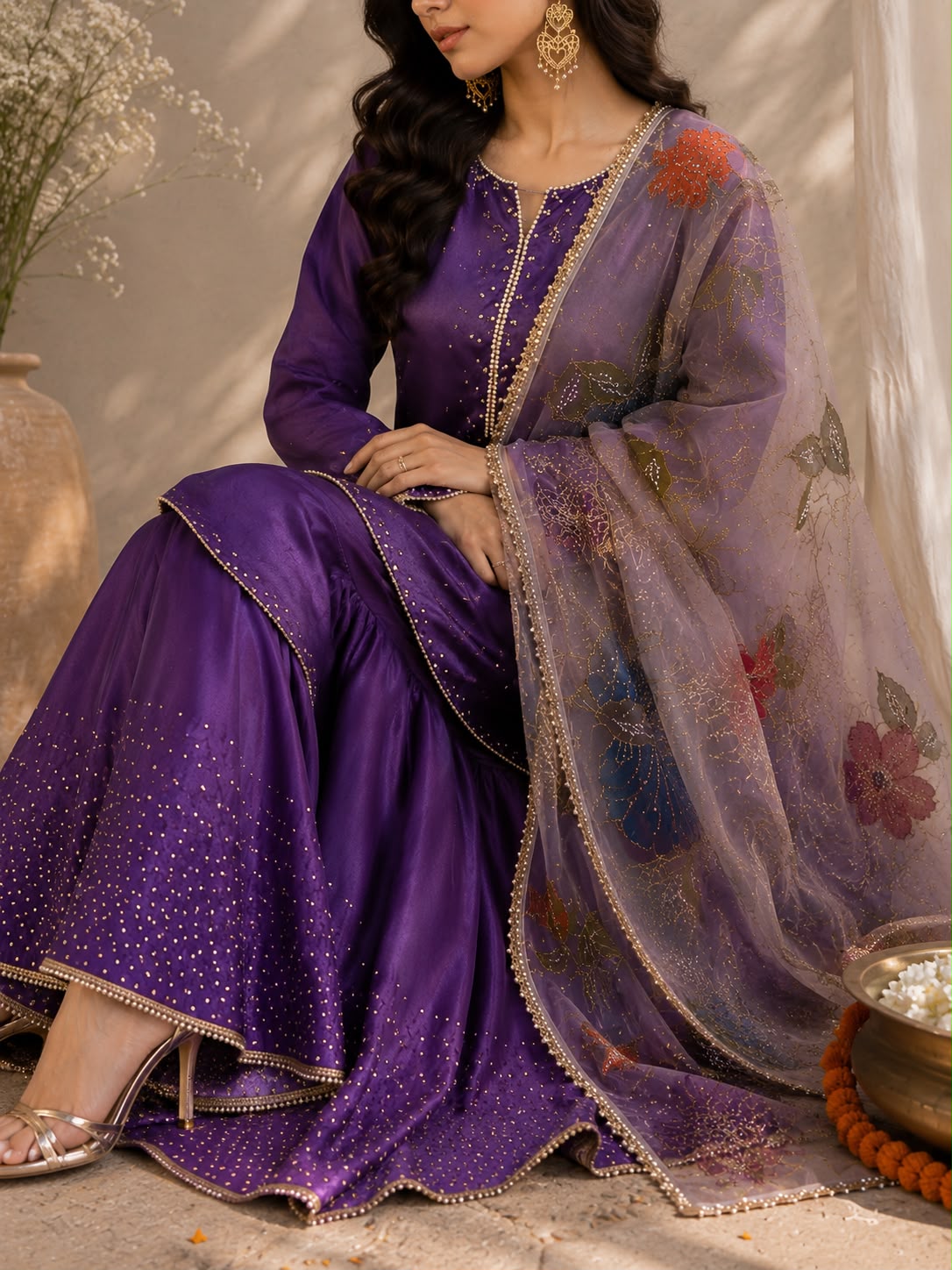 A canvas of delicate florals, intricate handwork & timeless elegance